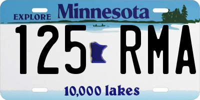 MN license plate 125RMA