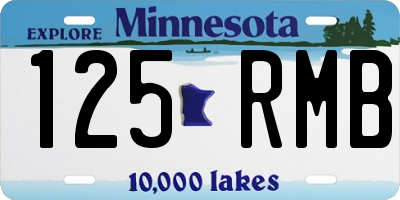 MN license plate 125RMB