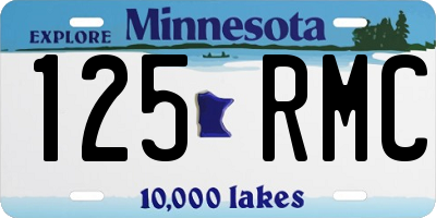 MN license plate 125RMC