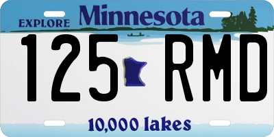 MN license plate 125RMD