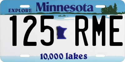 MN license plate 125RME