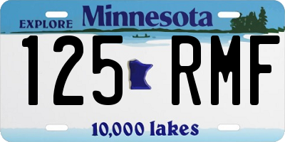 MN license plate 125RMF