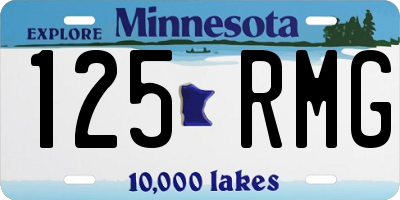 MN license plate 125RMG