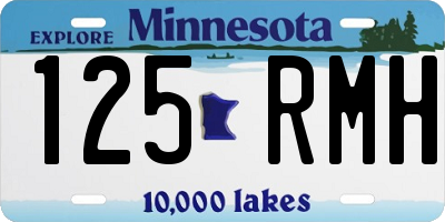 MN license plate 125RMH