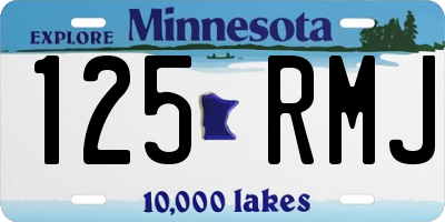 MN license plate 125RMJ