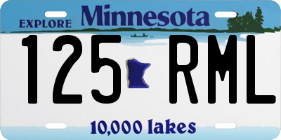 MN license plate 125RML