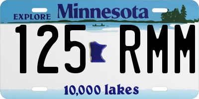 MN license plate 125RMM