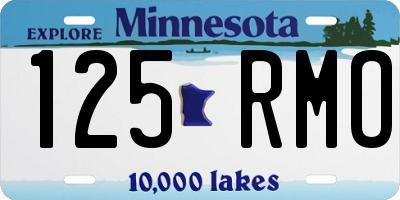 MN license plate 125RMO