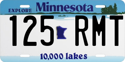 MN license plate 125RMT
