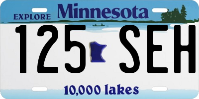 MN license plate 125SEH