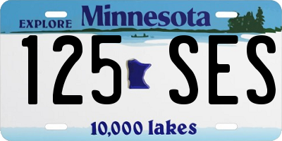 MN license plate 125SES