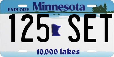 MN license plate 125SET
