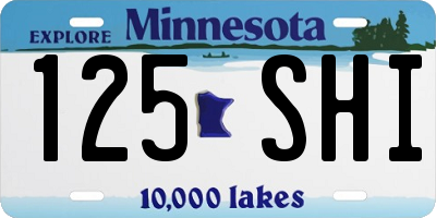 MN license plate 125SHI