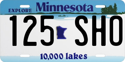 MN license plate 125SHO