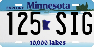 MN license plate 125SIG