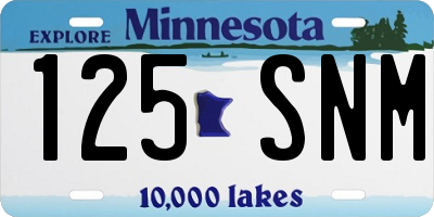 MN license plate 125SNM