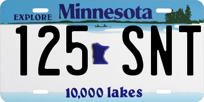 MN license plate 125SNT