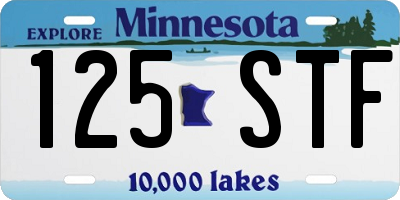 MN license plate 125STF