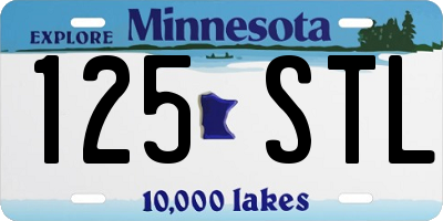 MN license plate 125STL