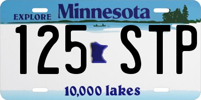 MN license plate 125STP