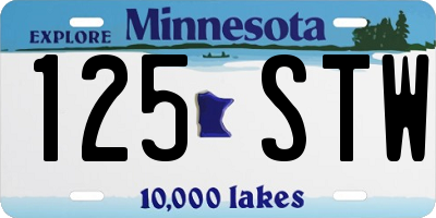 MN license plate 125STW