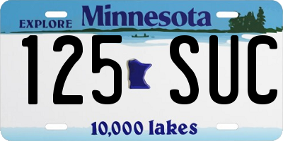 MN license plate 125SUC
