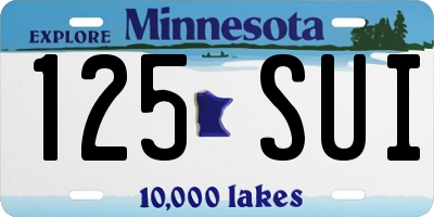 MN license plate 125SUI