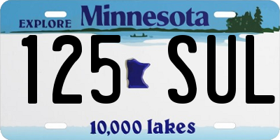 MN license plate 125SUL