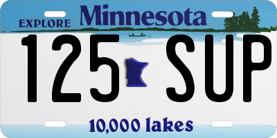 MN license plate 125SUP