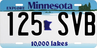 MN license plate 125SVB