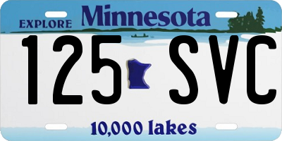 MN license plate 125SVC