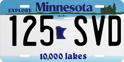 MN license plate 125SVD