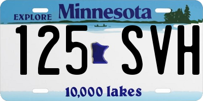 MN license plate 125SVH