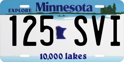 MN license plate 125SVI