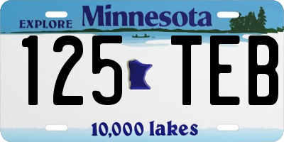 MN license plate 125TEB