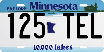 MN license plate 125TEL