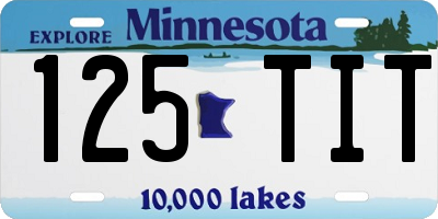 MN license plate 125TIT