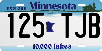 MN license plate 125TJB