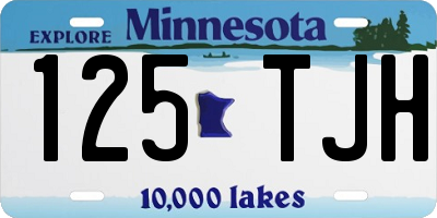 MN license plate 125TJH