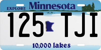 MN license plate 125TJI
