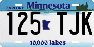 MN license plate 125TJK