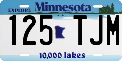 MN license plate 125TJM