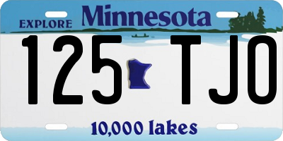 MN license plate 125TJO