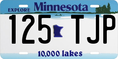MN license plate 125TJP