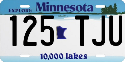MN license plate 125TJU