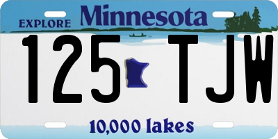MN license plate 125TJW