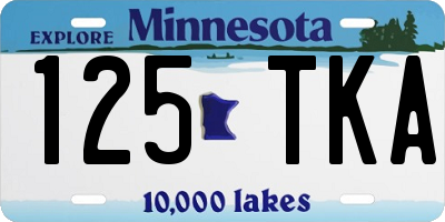 MN license plate 125TKA