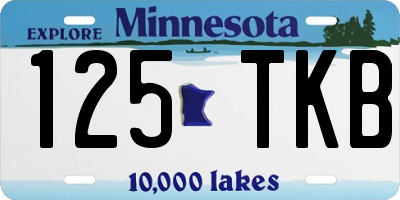 MN license plate 125TKB