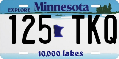MN license plate 125TKQ