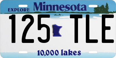 MN license plate 125TLE